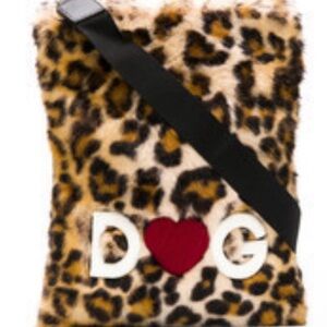 NWT Dolce and Gabbana Leopard Print Crossbody Bag